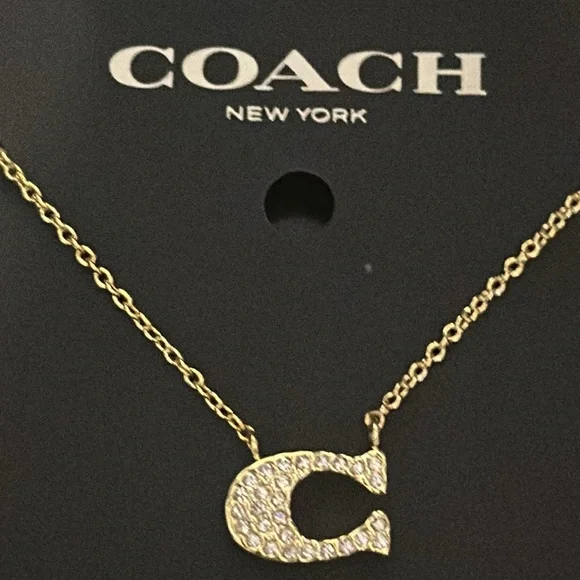 Coach gold pave necklace - Picture 3 of 3